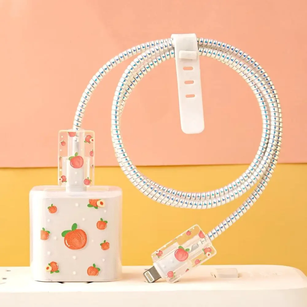 Peach iPhone Charger Cable Protector P64